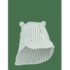 LIEWOOD Senia Seersucker Sun Hat With Ears - PEPPERMINT / SANDY - 9/12M