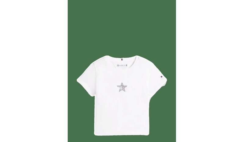 TOMMY HILFIGER Star Flag Tee Ss - WHITE - 128 – kuva 1/2