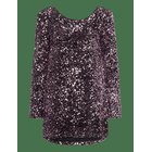 GINA TRICOT Loose Sequin Mini Dress - PINK - XS
