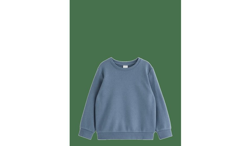 LINDEX Sweatshirt With Brushed Inside - DARK DUSTY BLUE - 122 – kuva 1/2