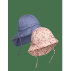 EN FANT Summer Hat W. String 2-Pack - WITHERED ROSE - 6-12MD