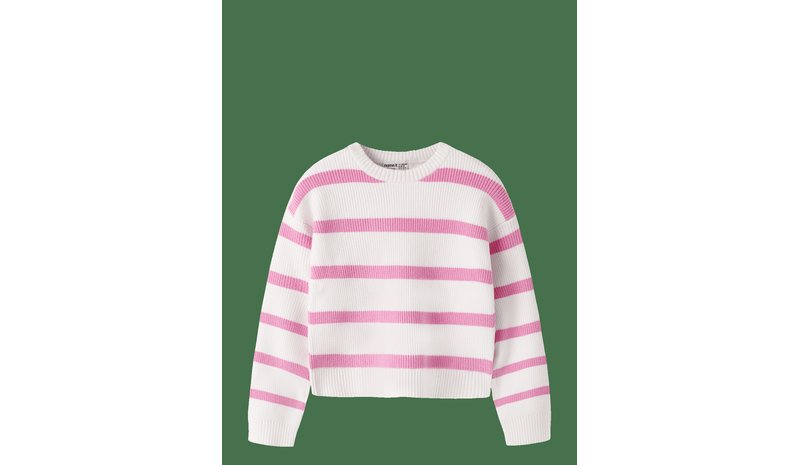 NAME IT Nkfvnilla Ls Sh Knit - CLOUD DANCER - 146-152