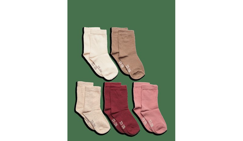 MINYMO Ankle Sock - Multi (5-Pack) - ROSE CLOUD - 35\38 – kuva 1/2