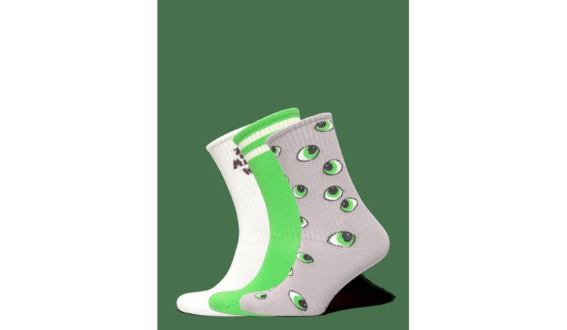 MINI RODINI Eyes 3-Pack Socks - MULTI - 24/27 – kuva 1/2