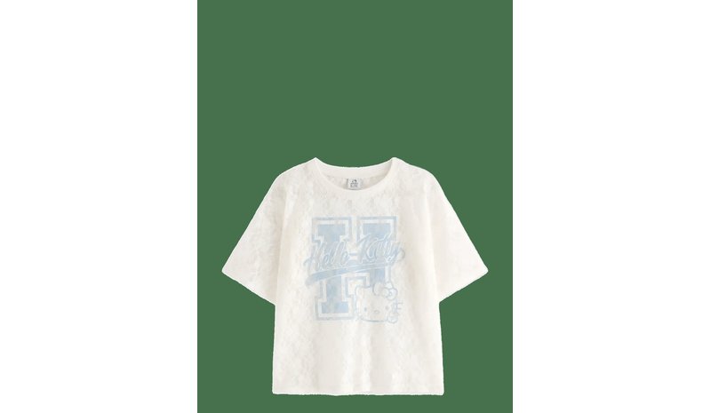 LINDEX Hello Kitty Lace Top - OFF WHITE - 146/152 – kuva 1/2
