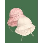 EN FANT Summer Hat W. String 2-Pack - MISTY ROSE - 6-12MD