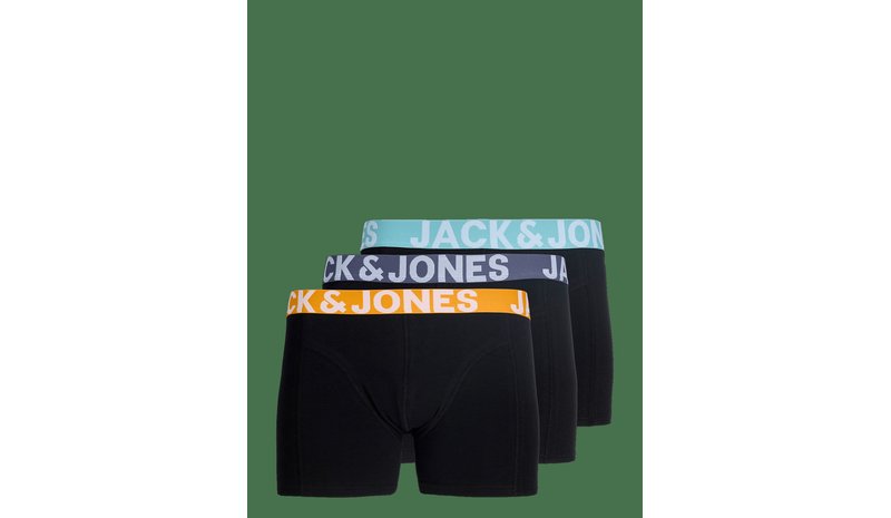 JACK & JONES Jacconor Solid Trunks 3 Pack Noos - BLACK - S