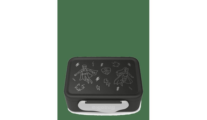 ERGOBAG Lunchbox Superhero - BLACK - 1 L – kuva 1/2