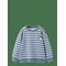 MANGO Striped Cotton Sweatshirt With Embroidery - MEDIUM BLUE - 92 – kuva 1