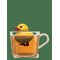 WINKEE Duck Tea Infuser - YELLOW - H6 cm – kuva 1