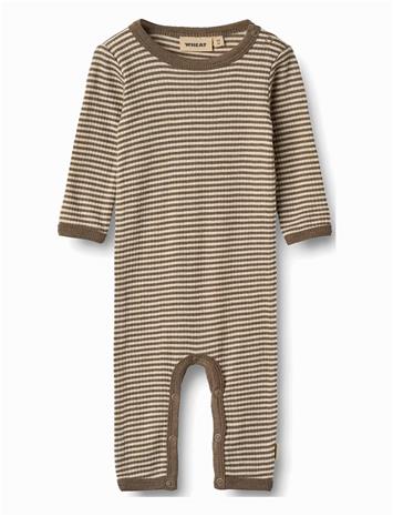 WHEAT Wool Jumpsuit Haven - WOOD STRIPE - 68 – kuva 1/2