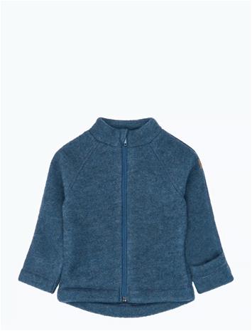MIKK-LINE Wool Baby Jacket - BLUE MELANGE - 92 – kuva 1/2