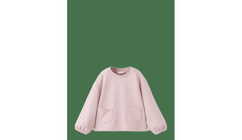MANGO Cotton Sweatshirt With Pockets - PINK - 104 – kuva 1/2