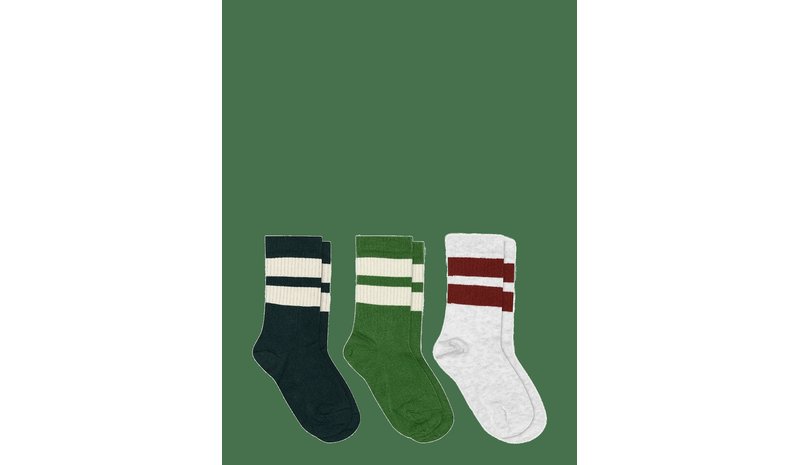 MP DENMARK Anker Socks - 3-Pack - CAPULET OLIVE - 40/42 – kuva 1/2