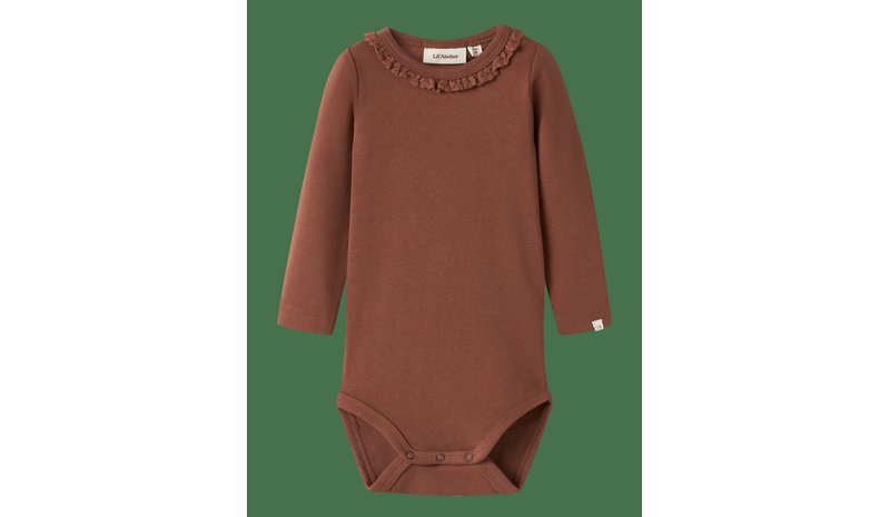 LIL'ATELIER Nbflayo Sup Ls Slim Body Solid Lil - MAPLE SYRUP - 80 – kuva 1/2