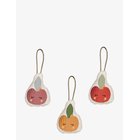 FABELAB Ornaments Embroidered - Apple 3 Pack - MULTI COLOURS - One Size
