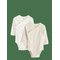 LINDEX 2-Pack Ribbed Wrap Bodysuits - LIGHT DUSTY WHITE - 68 – kuva 1