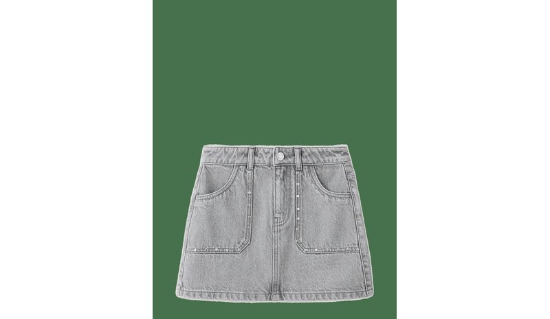 MANGO Studded Denim Skirt - OPEN GREY - 140 – kuva 1/2