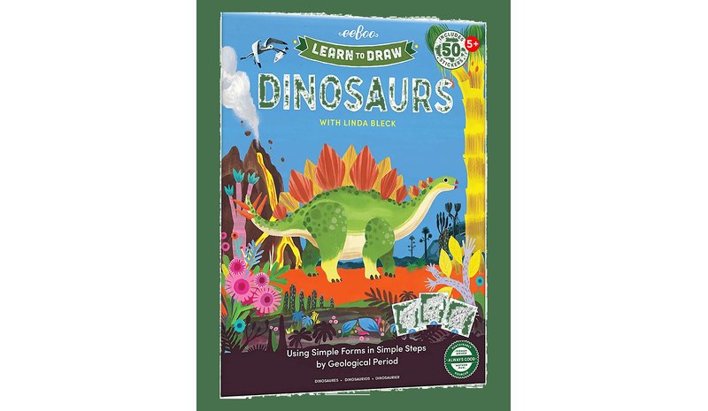 EEBOO Learn To Draw - Dinosaurs - MULTI - One Size – kuva 1/2
