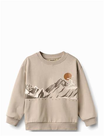 WHEAT Sweatshirt L/S Ellis Print - GREY MOON - 104 – kuva 1/2