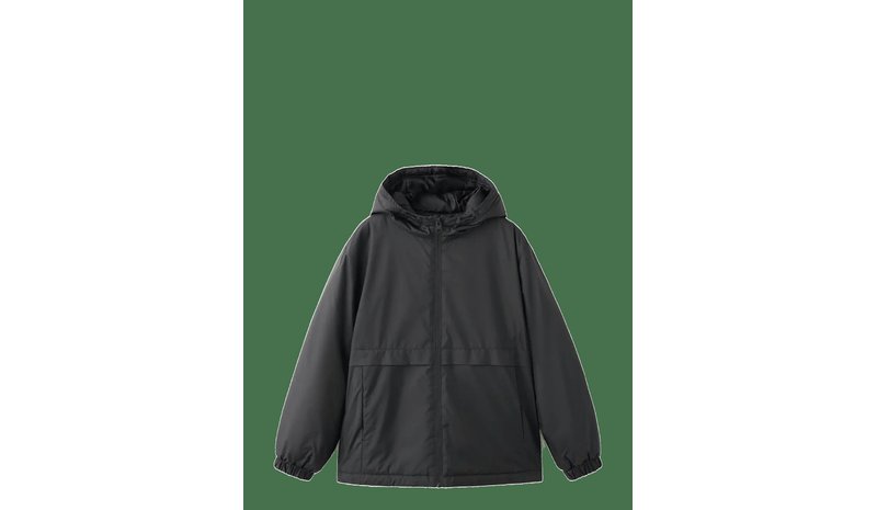 MANGO Hood Puffer Coat - BLACK - 164