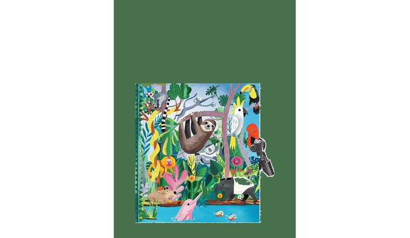 EEBOO Diary With Lock - Rainforest - MULTI - One Size – kuva 1/2