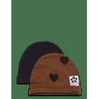 MINI RODINI Basic Hearts Baby Beanie 2-Pack - MULTI - 40-42