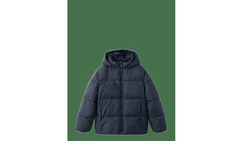 MANGO Hood Puffer Coat - NAVY - 122