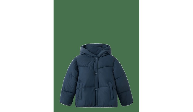 MANGO Hood Puffer Coat - NAVY - 122