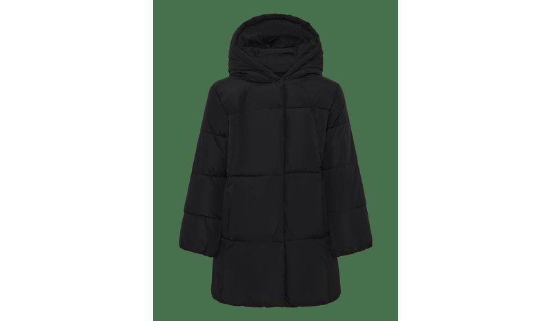MANGO Hood Puffer Coat - BLACK - 122
