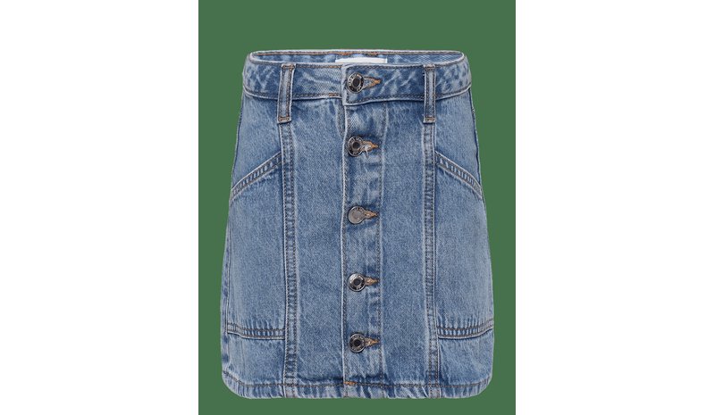 MANGO Denim Skirt With Buttons - OPEN BLUE - 134 – kuva 1/2