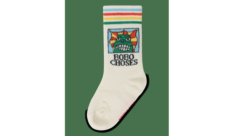BOBO CHOSES Beast Long Socks Bobo Choses - WHITE - 26/28 – kuva 1/2
