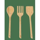 SATAKE Utensil Set 3 Pcs Bamboo - BROWN - 38 cm