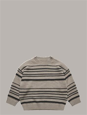 WHEAT Knit Pullover Flores - SAND BLACK STRIPE - 92 – kuva 1/2