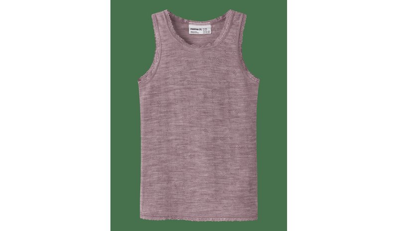 NAME IT Nmfwang Wool Needle Tank Top - TOADSTOOL - 110 – kuva 1/2
