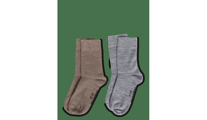 ALPACASOCKS&CO Merino Lifestyle Kids 2-Pack - ARGENTO SOLID/GLACÉ SOLID - 37-39 – kuva 1/2