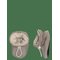 MELTON Structure Textile Slippers - BEIGE MELANGE - 18/19 – kuva 1
