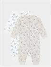 PIPPI Nightsuit -Zipper (2-Pack) - FLINT STONE - 68