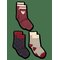 MP DENMARK Maja Socks - 3-Pack - KARANDA RED - 29/32 – kuva 1