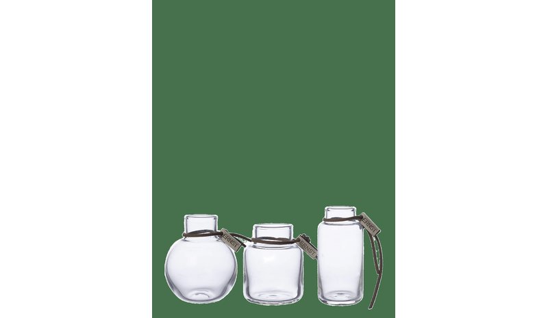 ERNST Glassvases 3-P - CLEAR - One Size – kuva 1/2