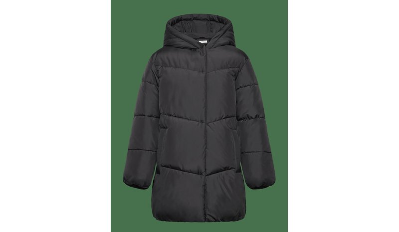 MANGO Hood Puffer Coat - BLACK - 116
