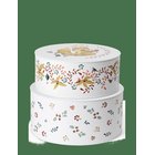 ROSENDAHL Gc Cottage Storage Tin Ø20/Ø22 White W. Deco 2 Pcs. - WHITE W. DECO - 22 cm