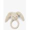 SMALLSTUFF Rattle Silicone Ring, Rabbit, Off. White Bouclé - WHITE - One Size 13 cm – kuva 1