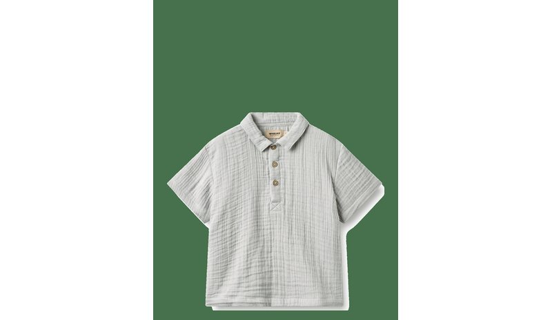 WHEAT Shirt S/S Svend - LIGHT BLUE - 122 – kuva 1/2
