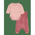 FIXONI Body Ls W.velour Romper - WITHERED ROSE - 50
