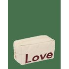 DESIGN LETTERS Cavita. Travel Wash Bag - NATURAL / SYRRAH BURGUNDY - 21X 12X 10 cm