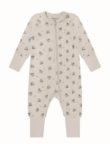 CELAVI Jumpsuit Ls - Aop - MOCHA MERINGUE - 70 – kuva 1/2