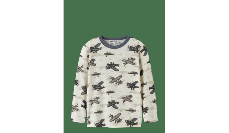 NAME IT Nmmwillitus Wool Ls Top - SNOW WHITE - 92