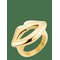 BY JOLIMA Lipp Ring - GOLD - 17 MM – kuva 1