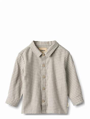 WHEAT Shirt L/S Oscar - GREYBROWN CHECK - 92 – kuva 1/2